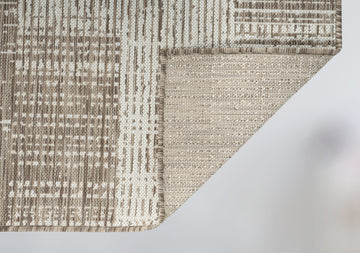 Tapis beige en polypropylène texturé haut et bas moderne Diamond