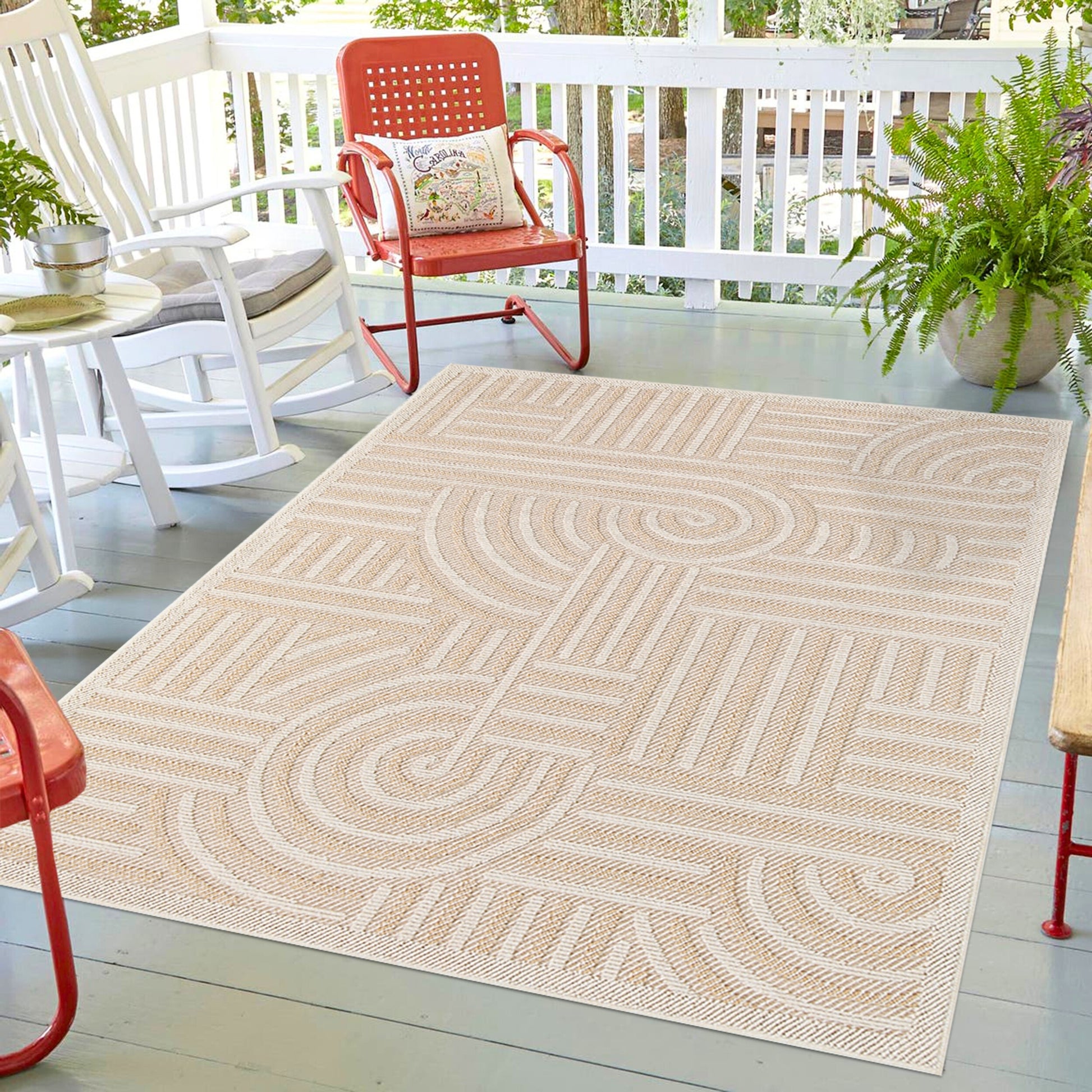 Quick Dry Indoor Outdoor Rug for Patio Backyard Deck Balcony Terrace Garden Pool Side Summer Extra Durable UV Protected Easy to Clean - Erbanica