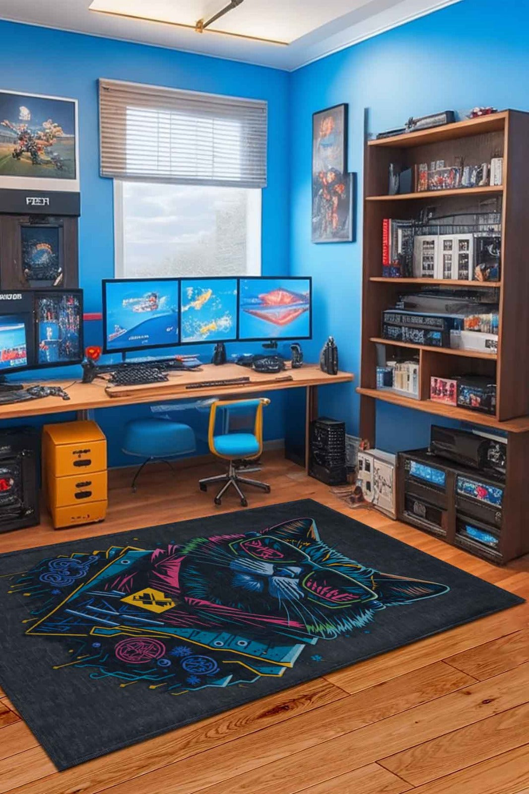 Cool Cat Washable Indoor Gaming Rug - ExclusiveOffer