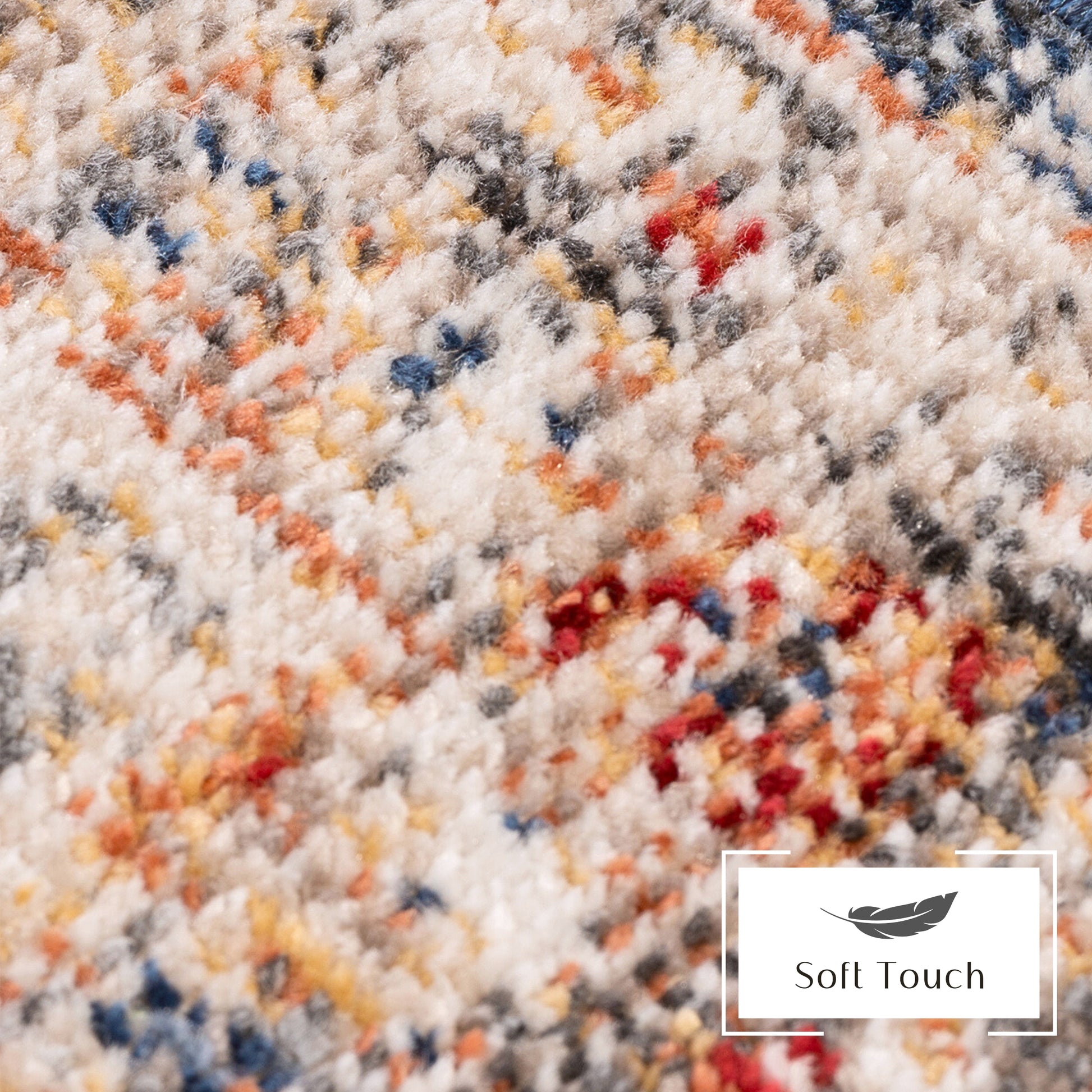 Salsa Transitional Red Premium Soft Touch Indoor Rug for Living Room, Bedroom, Kids' Room and Office - Easy to Clean, Extra Durable, and UV Protected for Indoor-Outdoor use