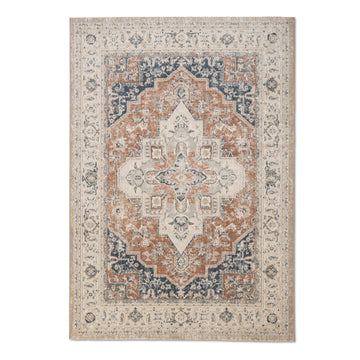 Salsa Transitional Blue Premium Soft Touch Indoor Rug for Living Room, Bedroom, Kids' Room and Office - Easy to Clean, Extra Durable, and UV Protected for Indoor-Outdoor use