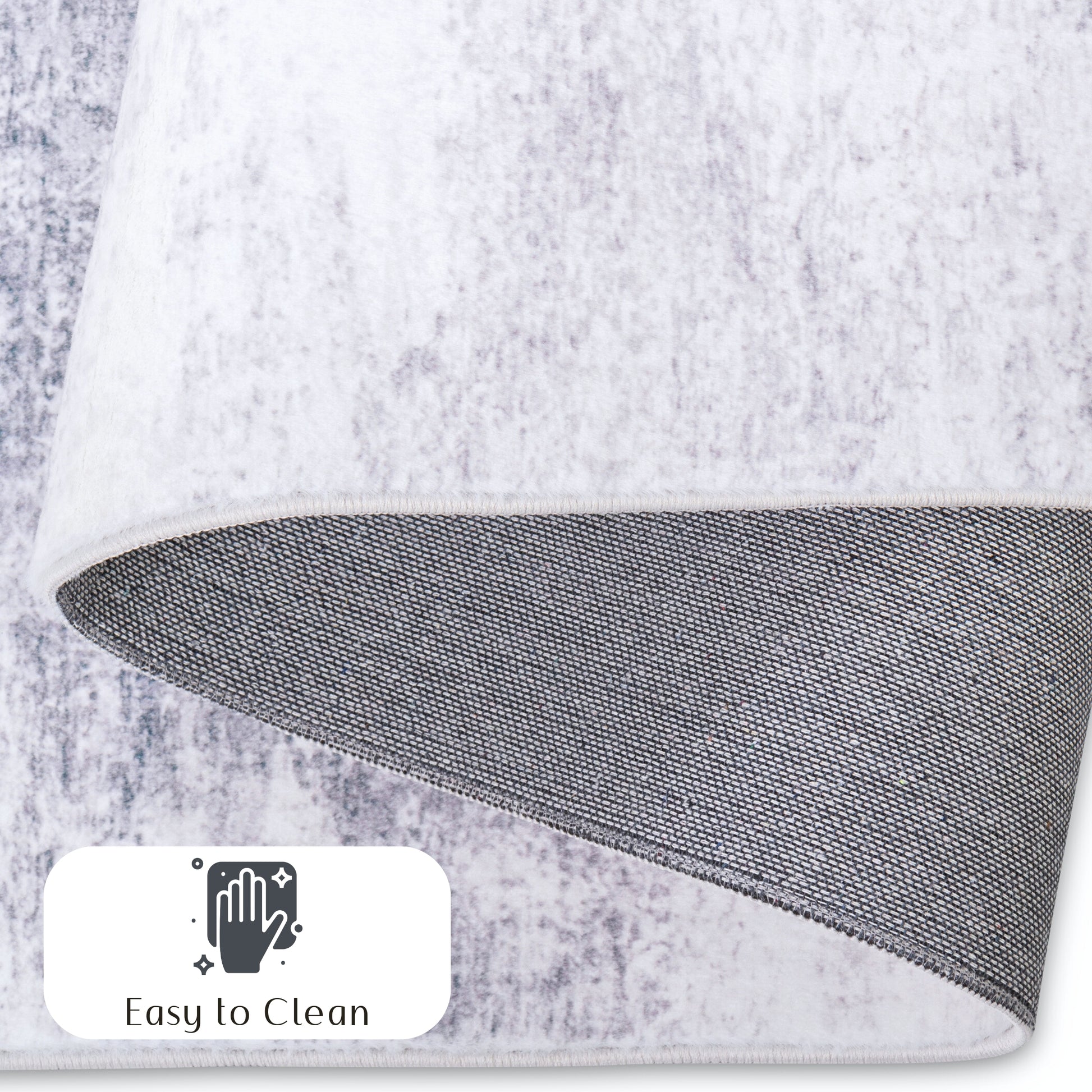 Ultra Soft Touch Durable Abstract Grey Indoor Area Rug Carpet for Living Room, Bedroom, Kids Room