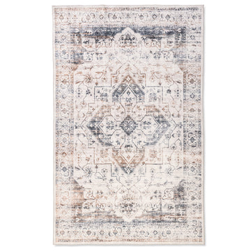 Vintage Medallion Ultra-Soft Multicolor Washable Rug