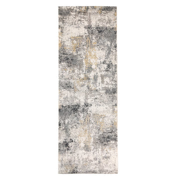 Modern Charcoal Distressed Runner Rug - Erbanica