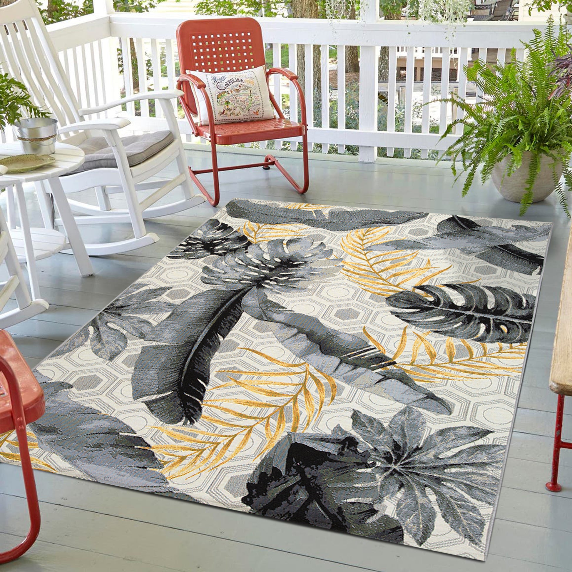 Eden Palm Paradise Indoor Outdoor Rug - Erbanica