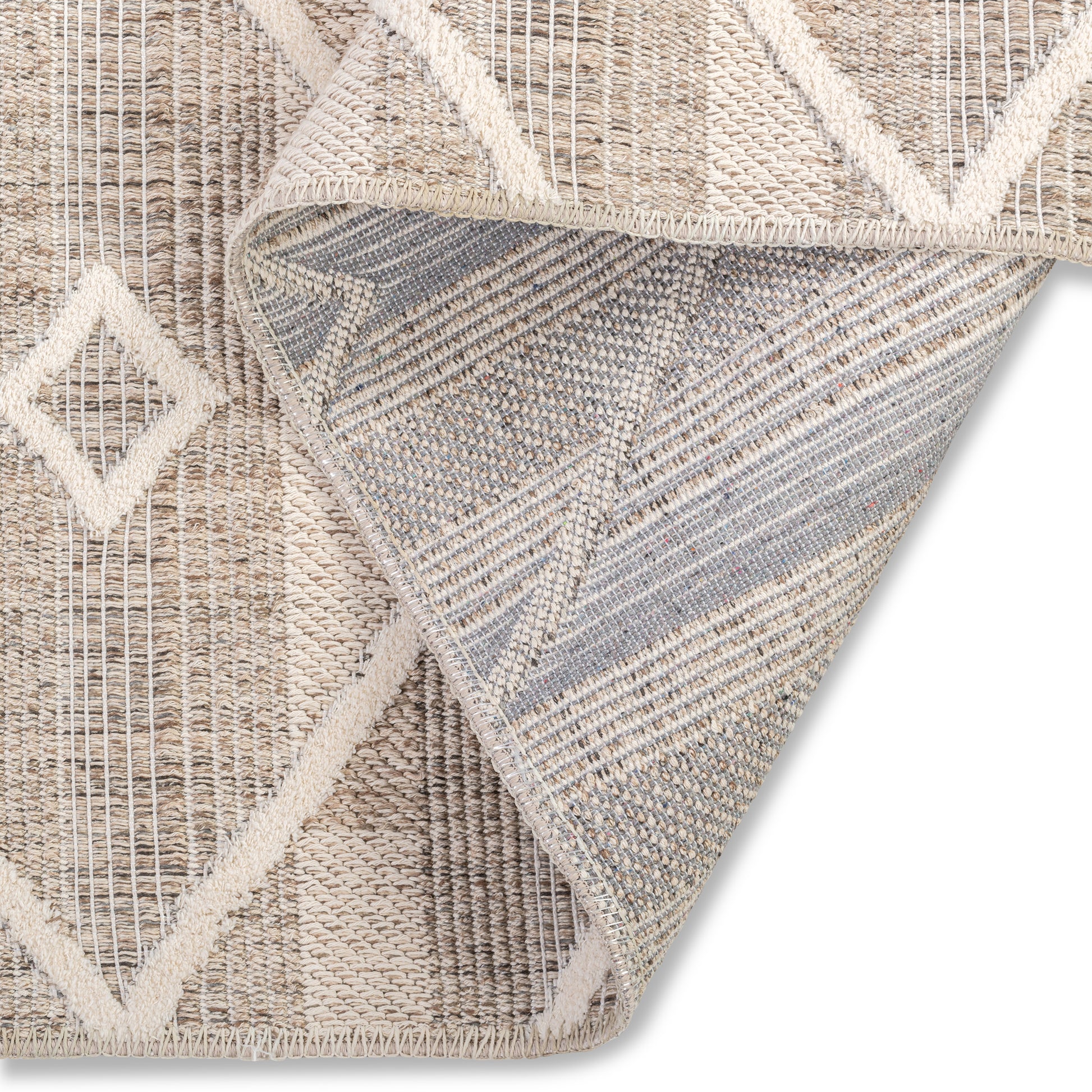 Erbanica Eco-friendly Geometric ZigZag Recycled Cotton Rug for Living Room, Bedroom, Home Office | Non Slip, Soft-Textured, Sustainable Area Rug