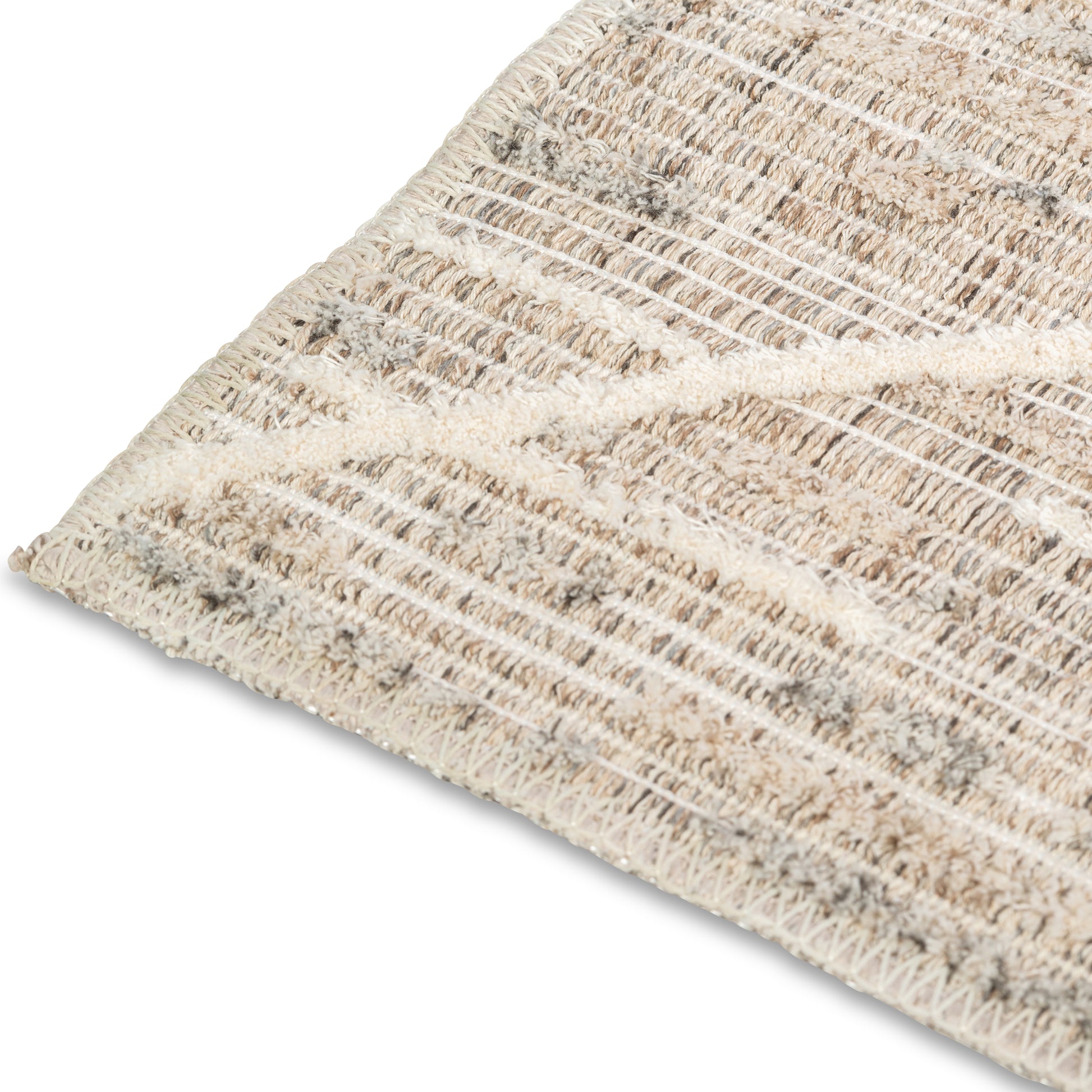 Erbanica Eco-friendly Minimal Diamond Recycled Cotton Rug for Living Room, Bedroom, Home Office | Non Slip, Soft-Textured, Sustainable Area Rug