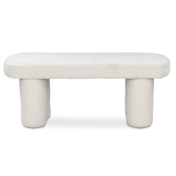 Venn Pearl Bouclé Fabric 39" Bench