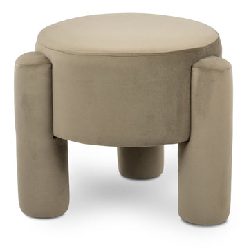 Caleo Olive Velvet 19" Round Stool