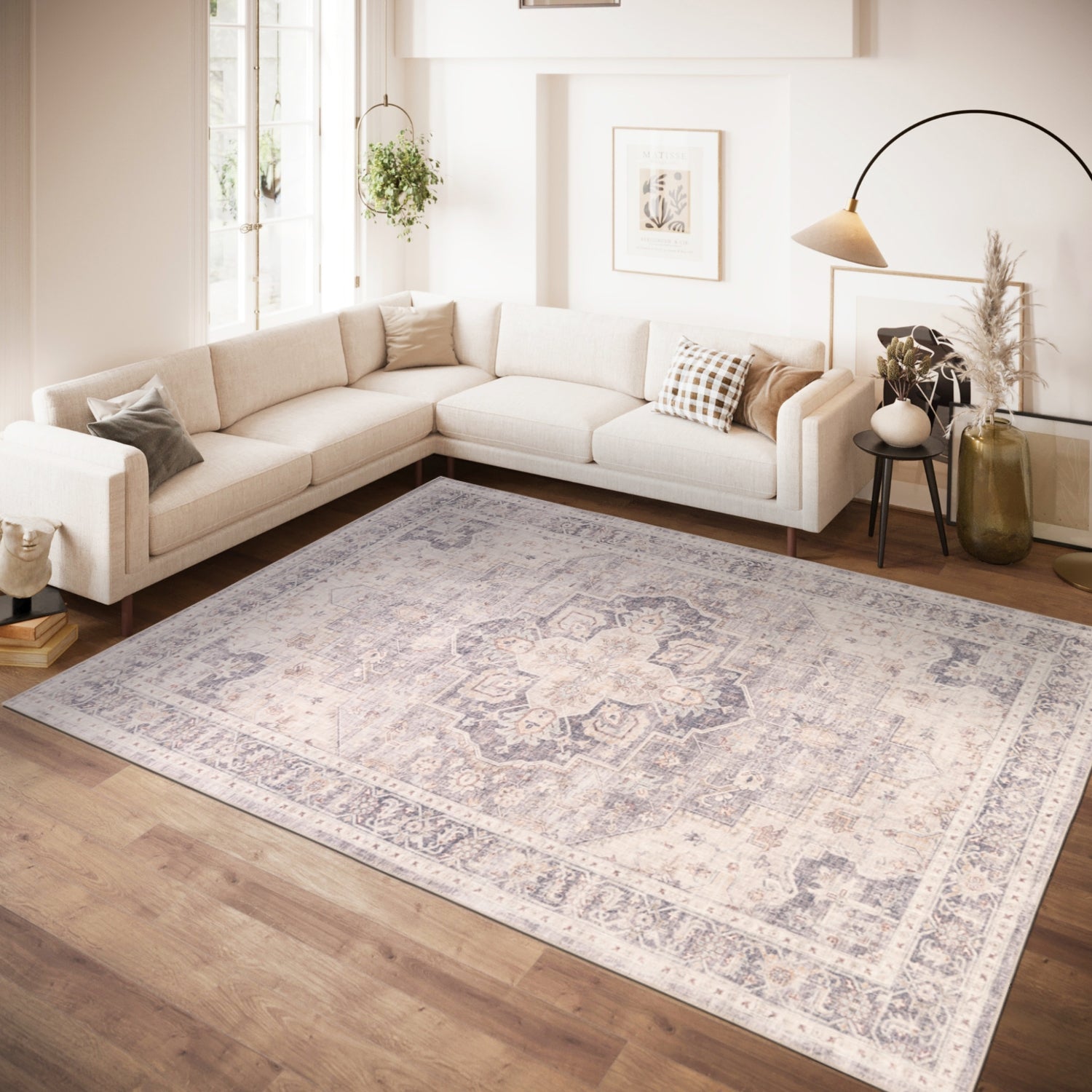 Medallion Quartz Premium Washable Rug - Erbanica