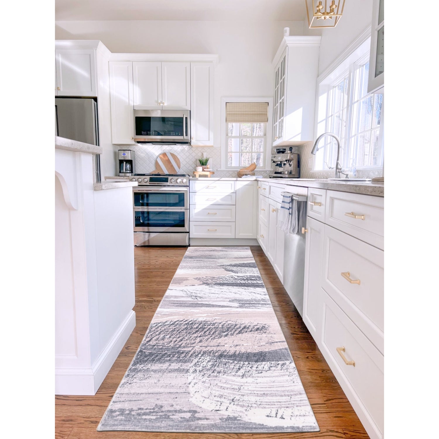 Ultra Soft Plush Quartz Multicolor Runner Rug - Erbanica