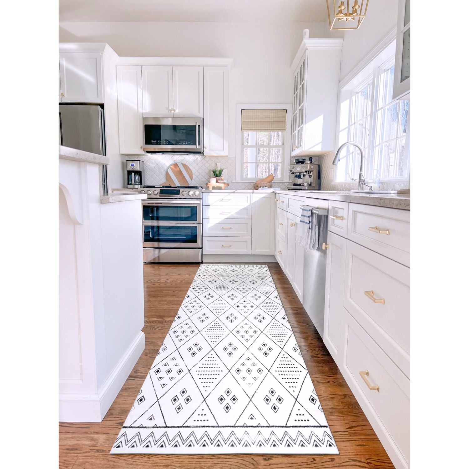 Boho Ultra Soft Plush Grey Runner Rug - Erbanica