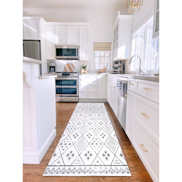 Boho Ultra Soft Plush Grey Runner Rug - Erbanica