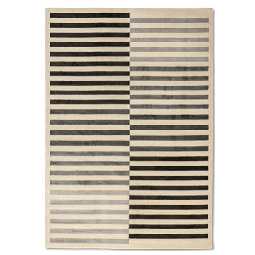 Symmetry Soft Ivory Charcoal Indoor Rug - ExclusiveOffer - Erbanica