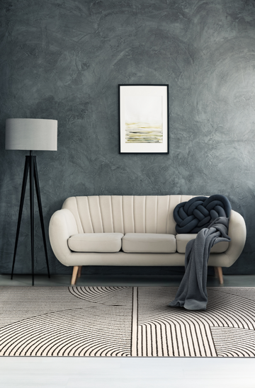 Mid-century Soft Charcoal Indoor Rug - ExclusiveOffer - Erbanica