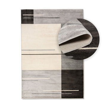 Geometric Soft Grey Charcoal Indoor Rug - ExclusiveOffer - Erbanica