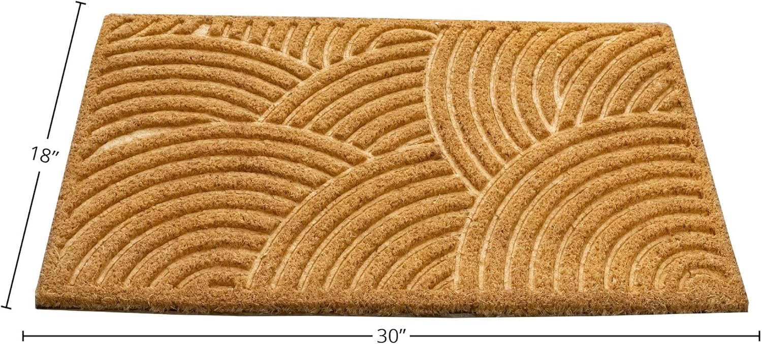Contemporary Embossed Non-Slip Door Mat