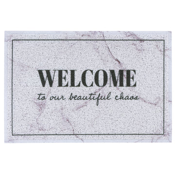 Matologie Welcome Marble Grey Easy Clean Indoor-Outdoor Door Mat
