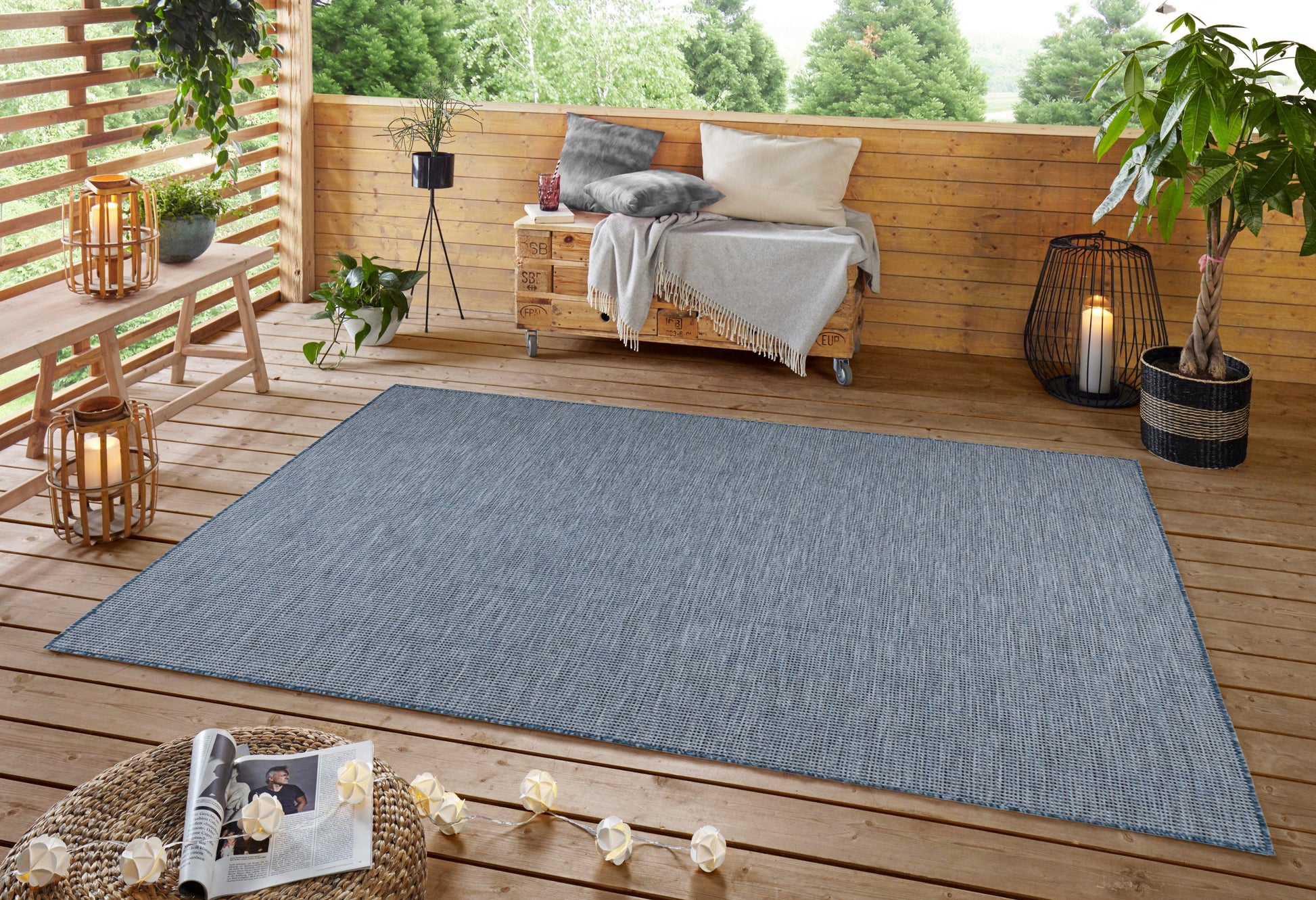 Calypso Azure Indoor Outdoor Rug - Erbanica