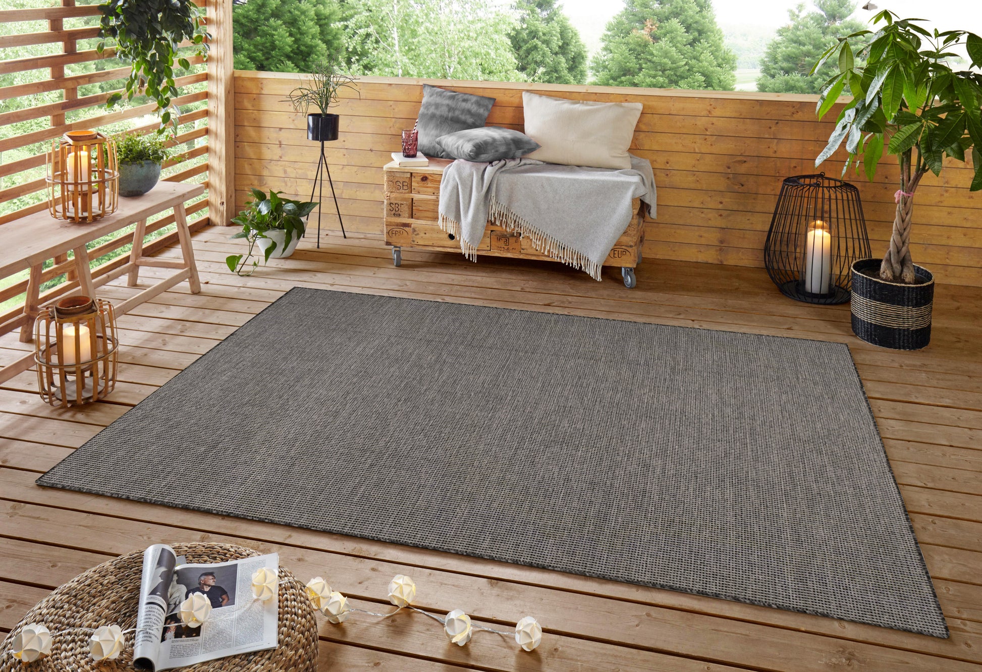 Calypso Pebble Grey Indoor Outdoor Rug - Erbanica