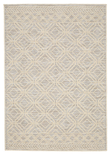 Modern Contemporary Polypropylene Trellis Ivory Rug - Erbanica