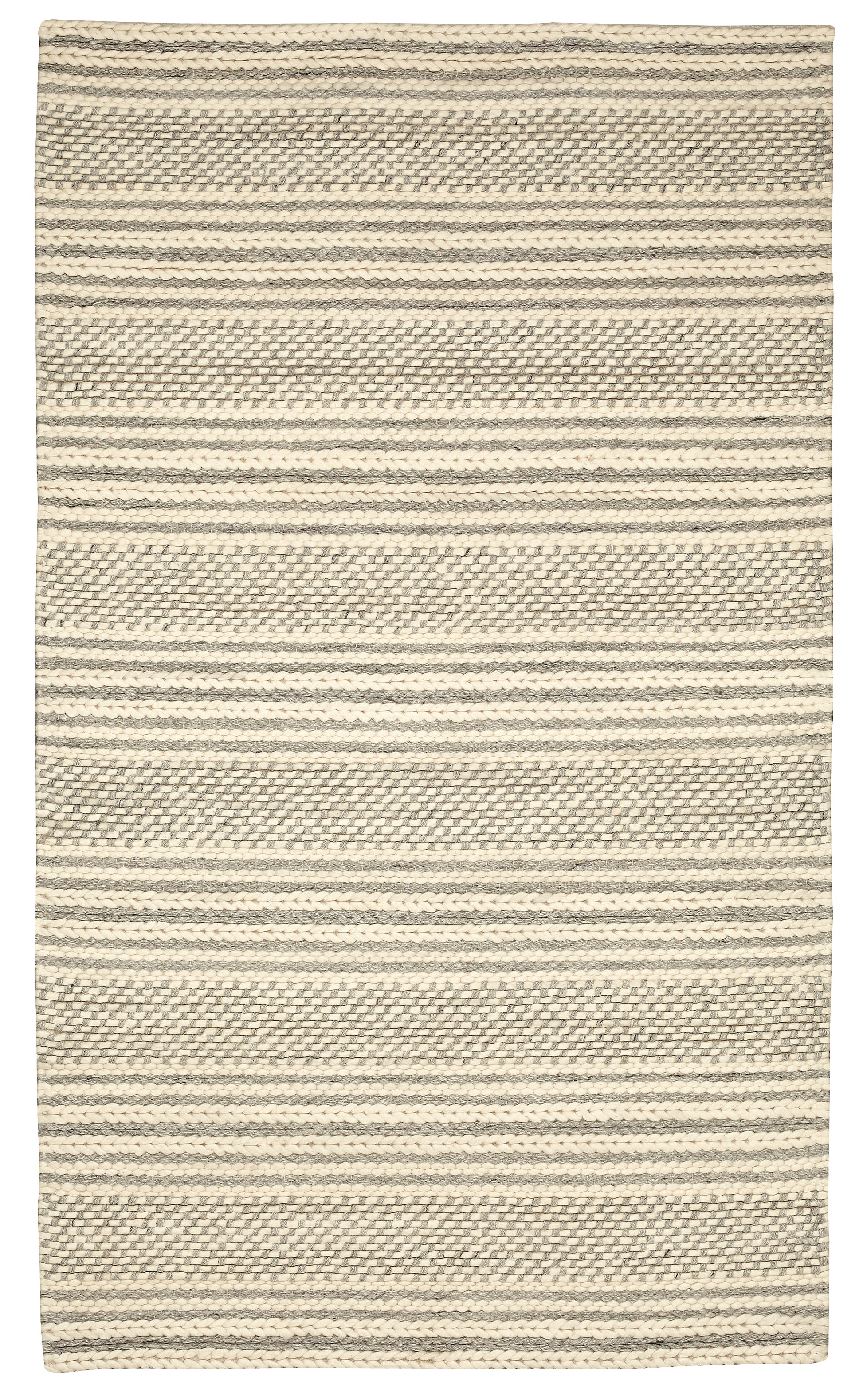 Aspen PL37 Ivory Grey Wool Indoor Rug - Erbanica