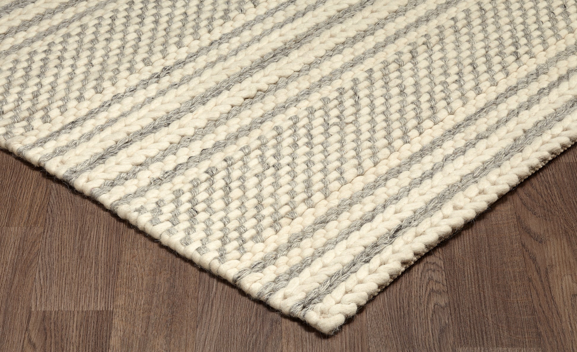 Aspen PL37 Ivory Grey Wool Indoor Rug - Erbanica