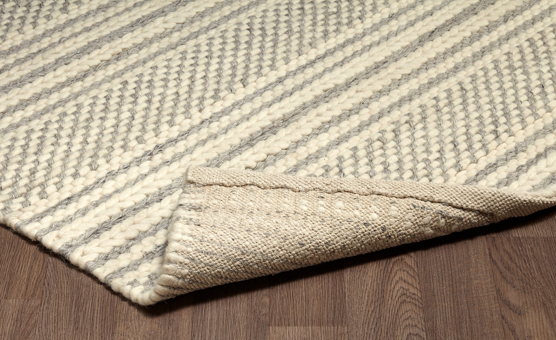 Aspen PL37 Ivory Grey Wool Indoor Rug - Erbanica