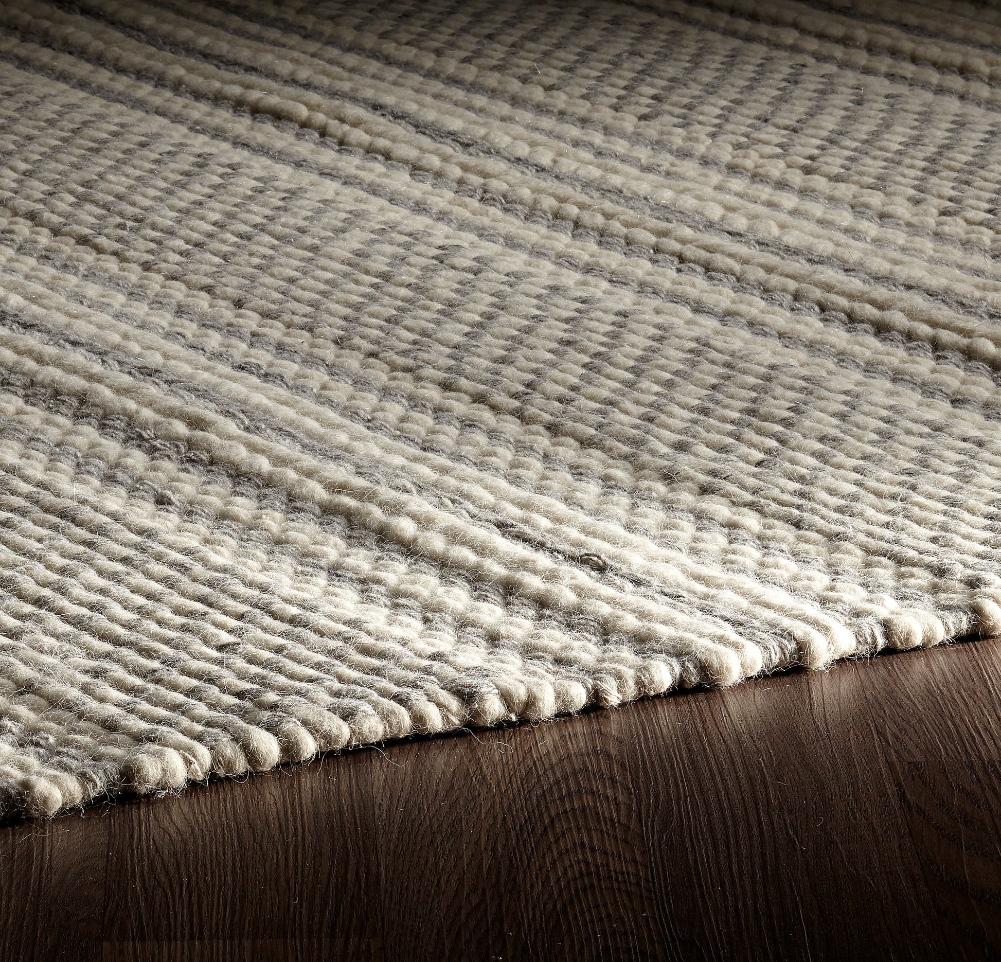 Aspen PL37 Ivory Grey Wool Indoor Rug - Erbanica