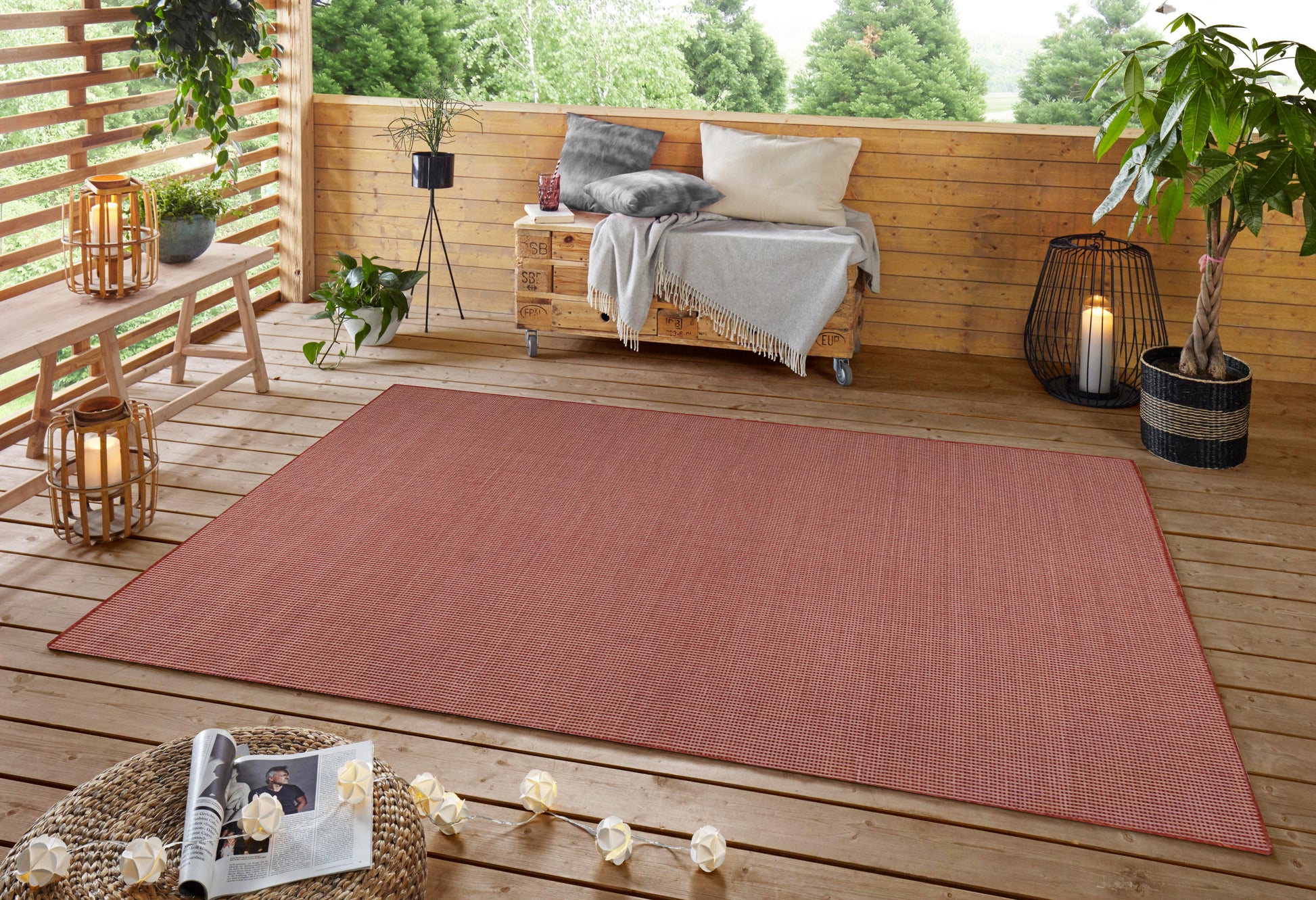 Calypso Red Indoor Outdoor Rug - Erbanica