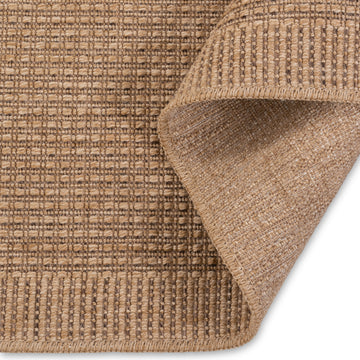 Solid Beige Indoor-Outdoor Synthetic Jute Rug - Erbanica