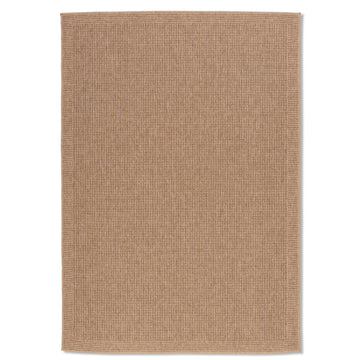 Solid Beige Indoor-Outdoor Synthetic Jute Rug - Erbanica