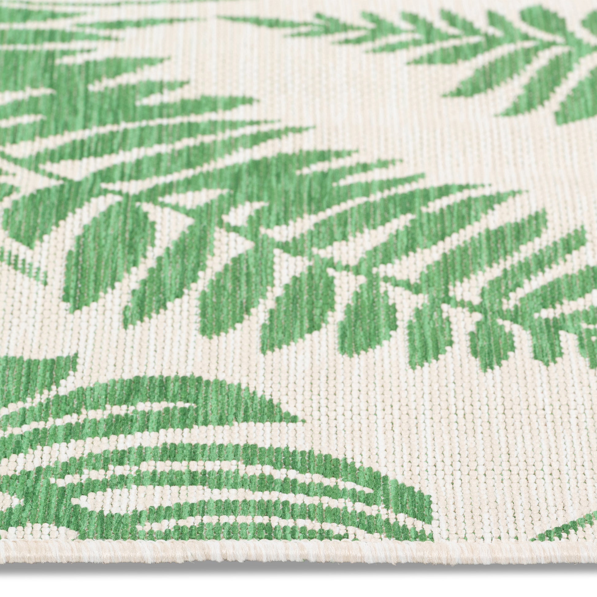 Quick Dry Green Palm Indoor Outdoor Rug for Patio Backyard Deck Balcony Terrace