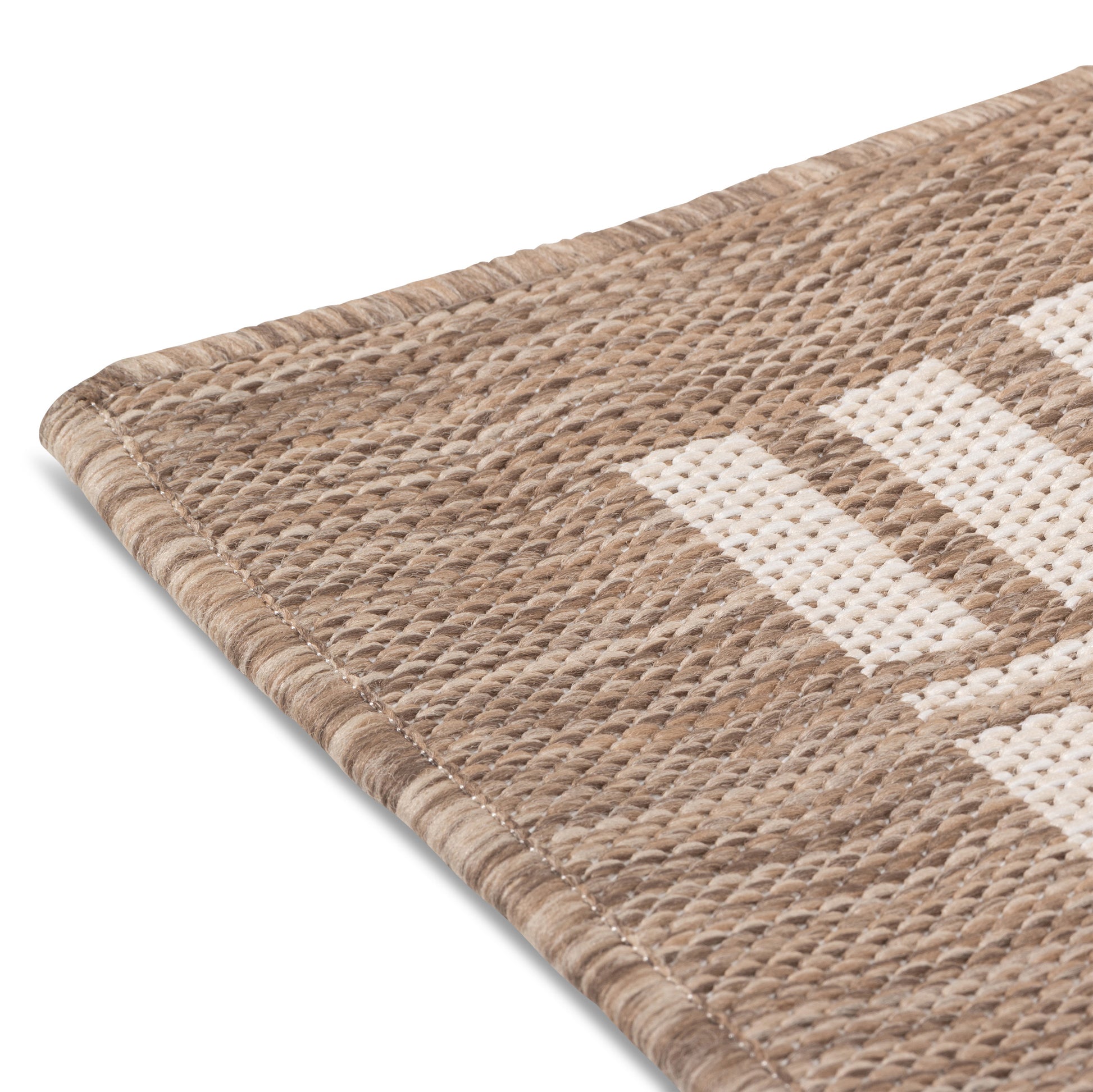 Quick Dry Basket Weave Indoor Outdoor Rug for Patio Backyard Deck Balcony Terrace