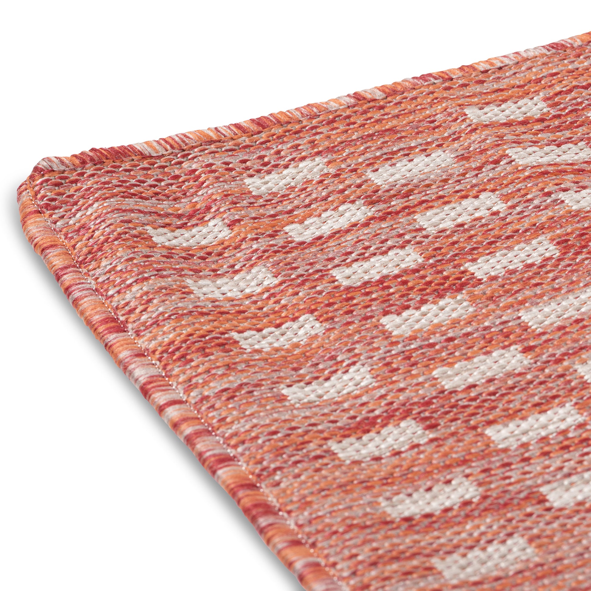 Quick Dry Red Stripes Indoor Outdoor Rug for Patio Backyard Deck Balcony Terrace