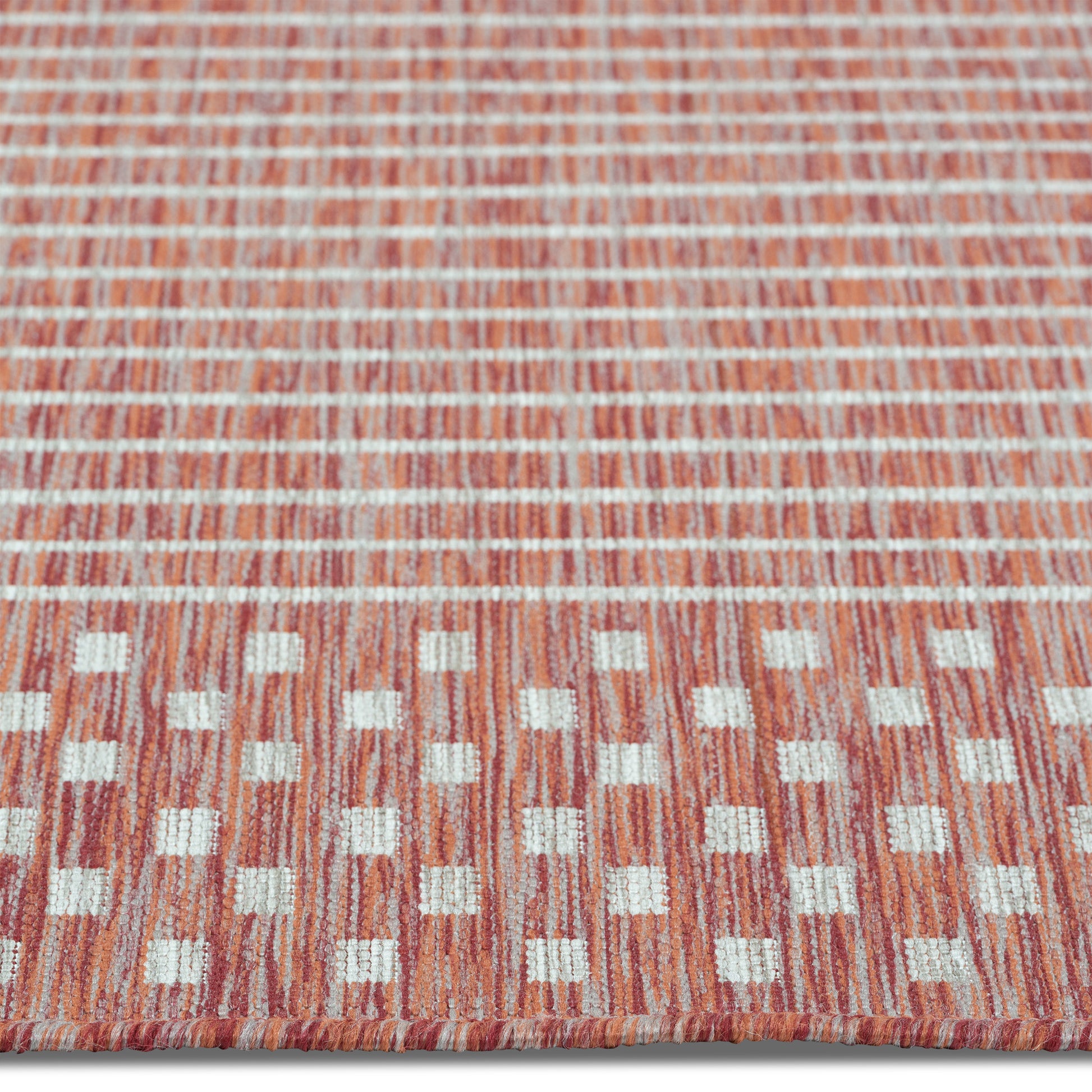 Quick Dry Red Stripes Indoor Outdoor Rug for Patio Backyard Deck Balcony Terrace