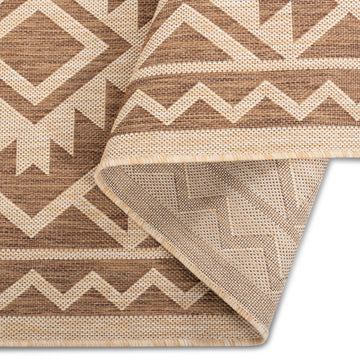Quick Dry Beige Moroccan Indoor Outdoor Rug for Patio Backyard Deck Balcony Terrace