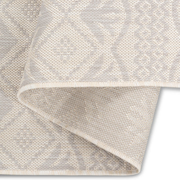 Quick Dry Grey Fleur Indoor Outdoor Rug for Patio Backyard Deck Balcony Terrace