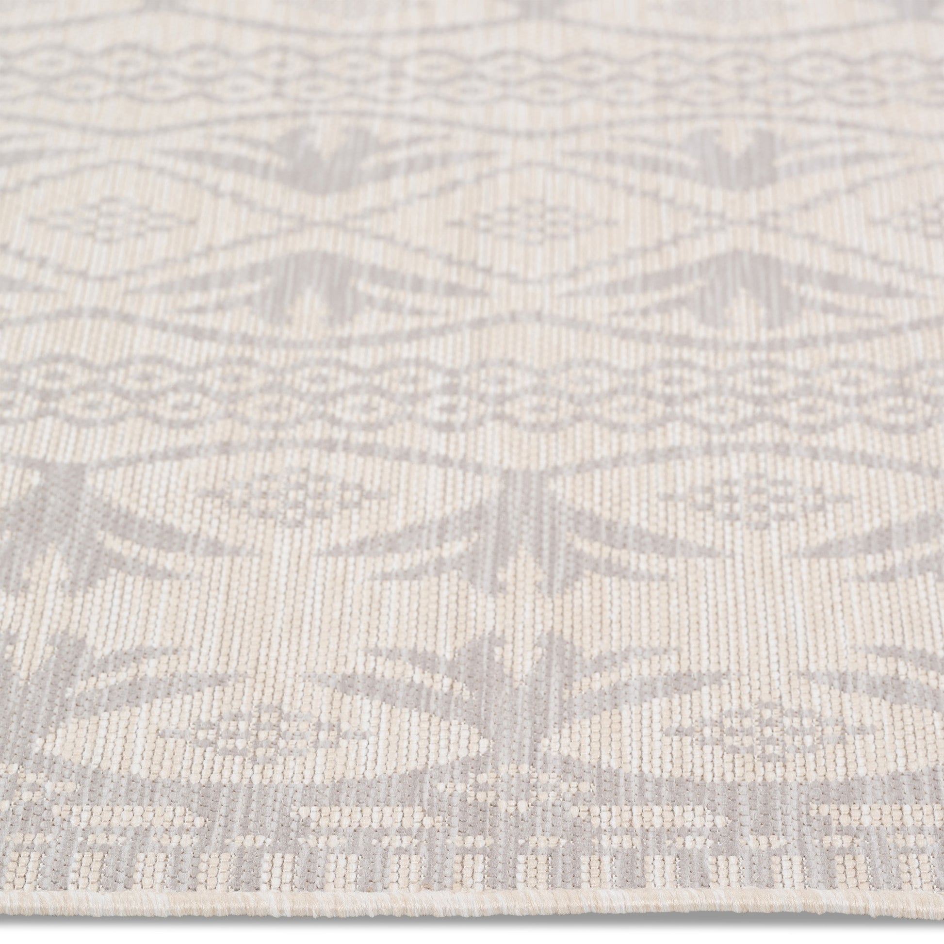 Quick Dry Grey Fleur Indoor Outdoor Rug for Patio Backyard Deck Balcony Terrace