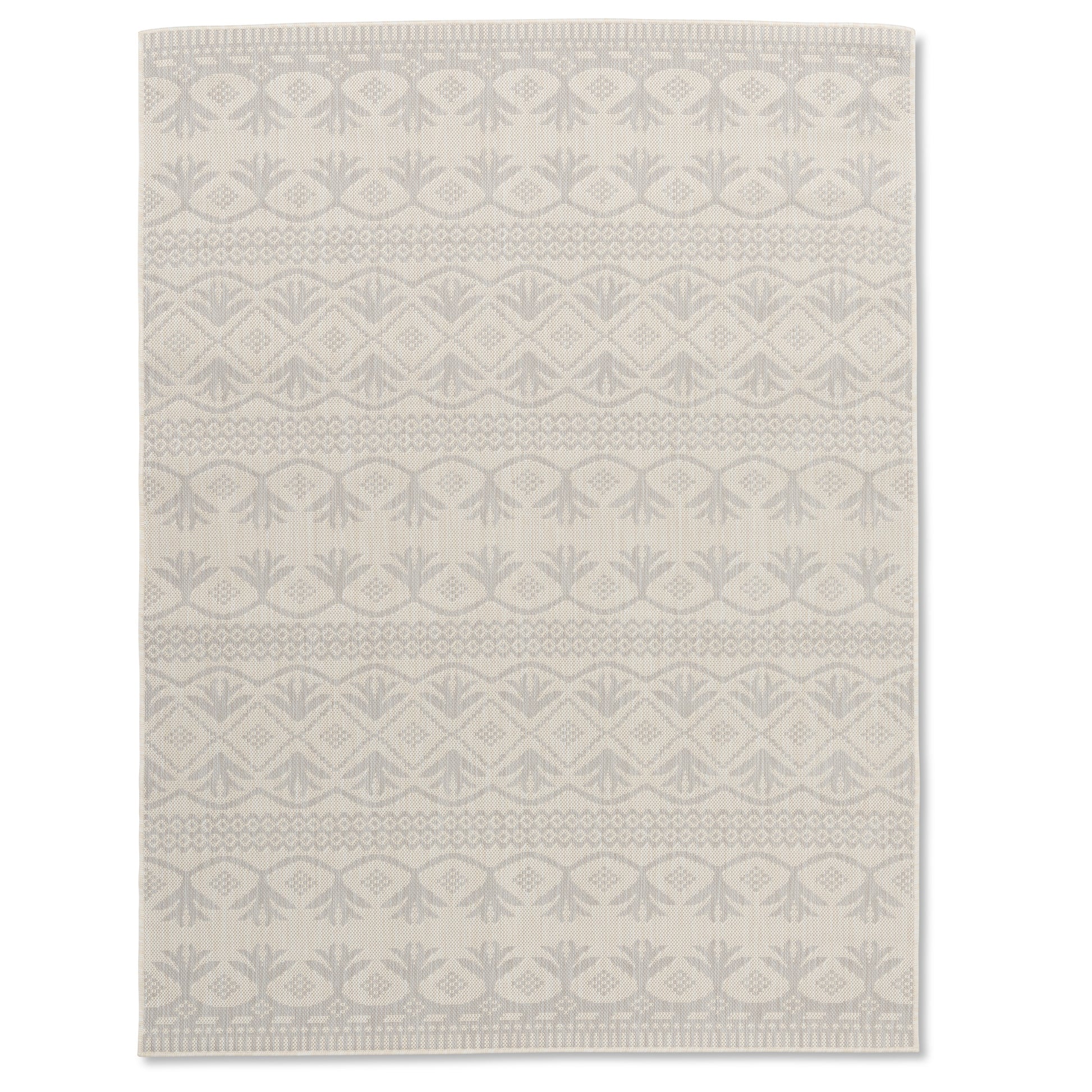 Quick Dry Grey Fleur Indoor Outdoor Rug for Patio Backyard Deck Balcony Terrace
