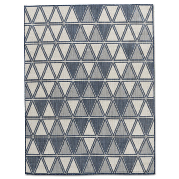 Quick Dry Navy Indoor Outdoor Rug for Patio Backyard Deck Balcony Terrace
