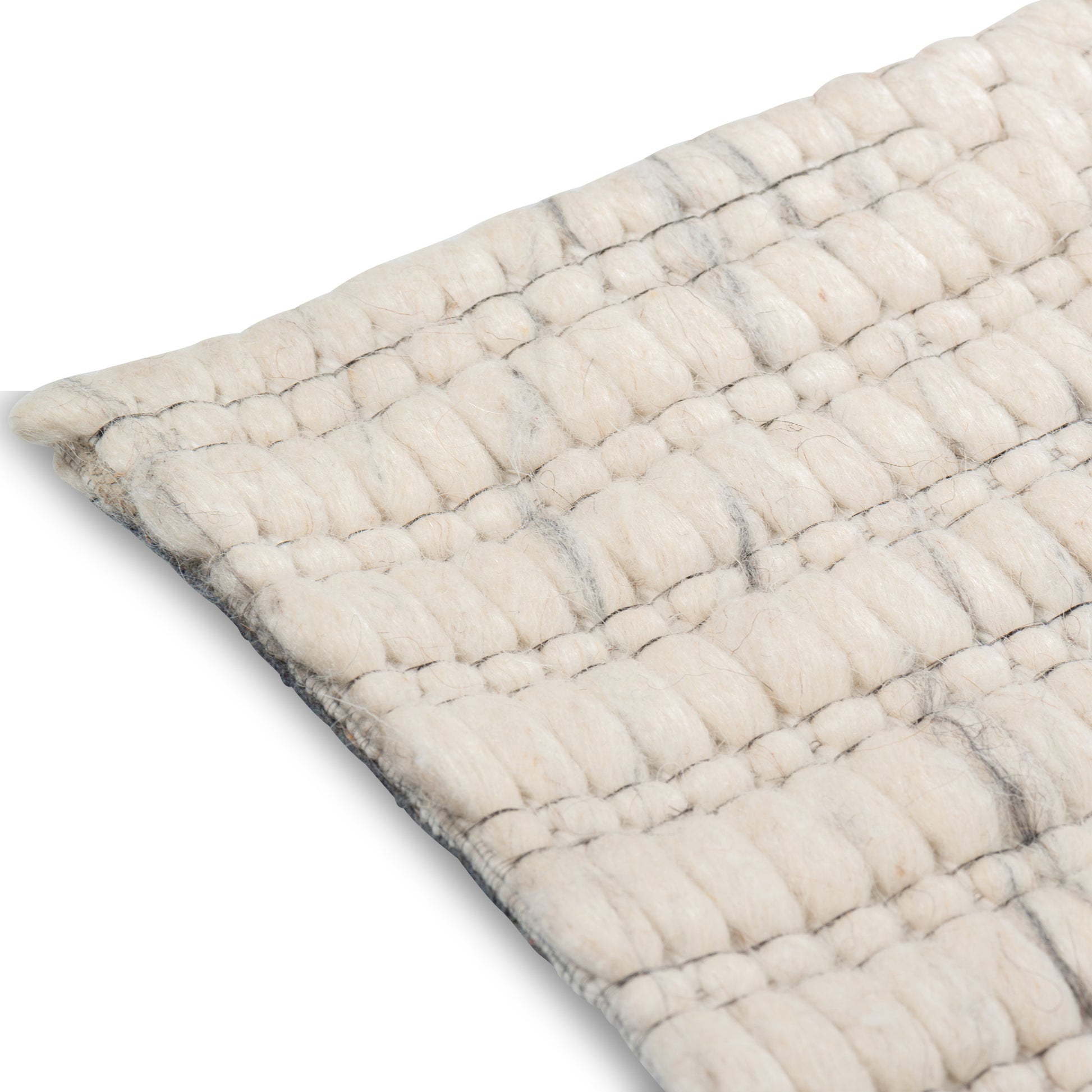 Chinook Ivory Grey Wool Indoor Rug, Area rug, Indoor carpet, Handmade, Soft