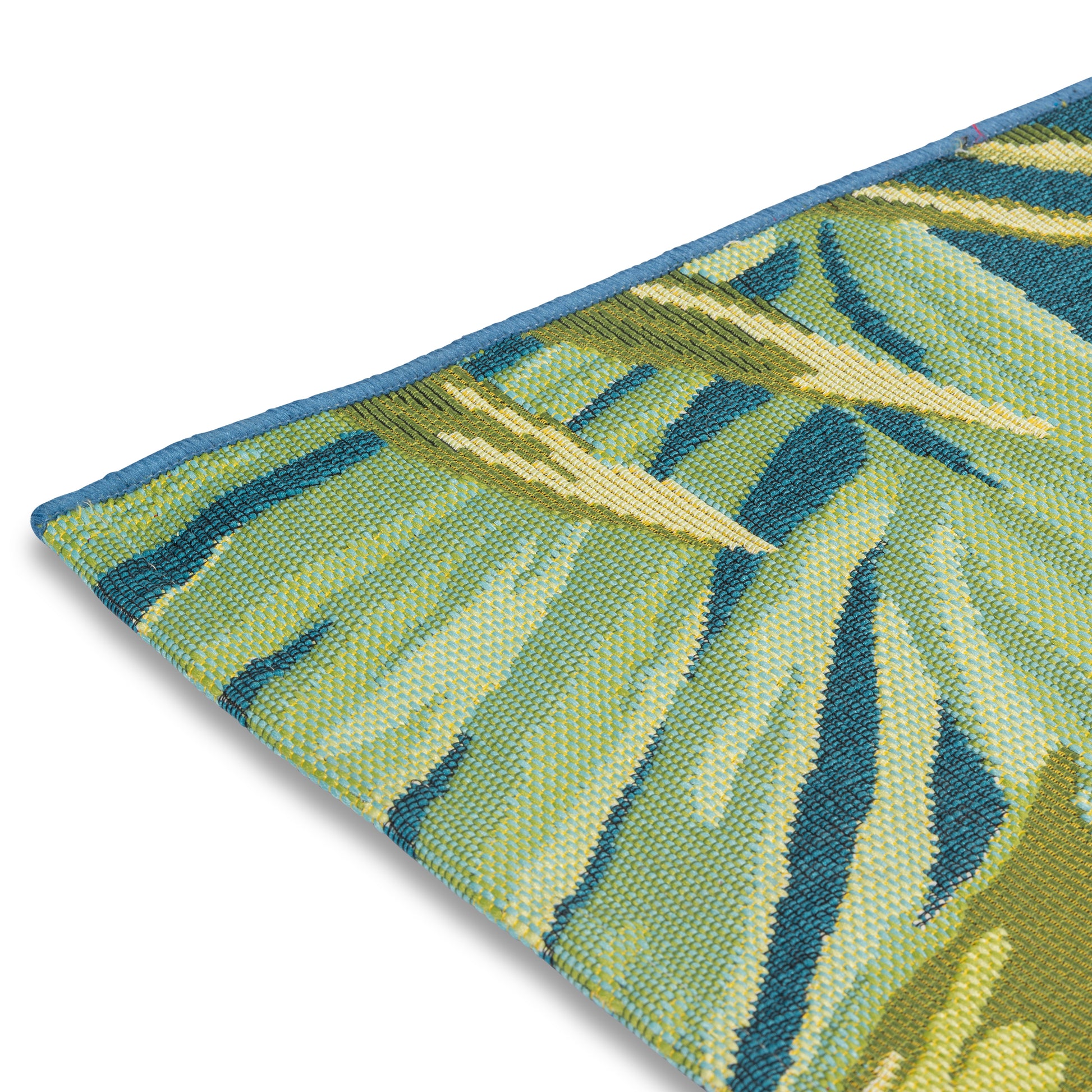 Eden Palm Navy Indoor Outdoor Rug - Erbanica