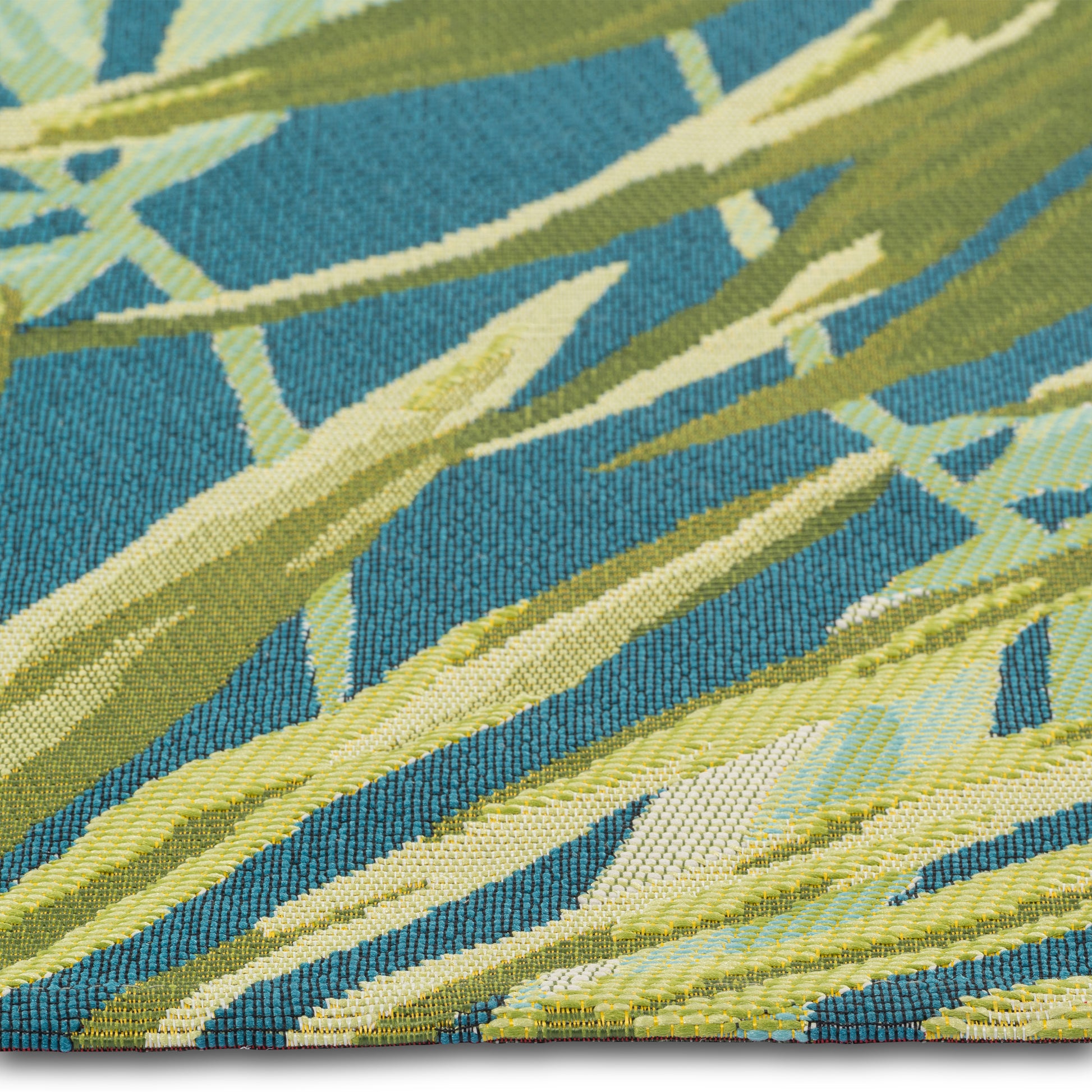Eden Palm Navy Indoor Outdoor Rug - Erbanica