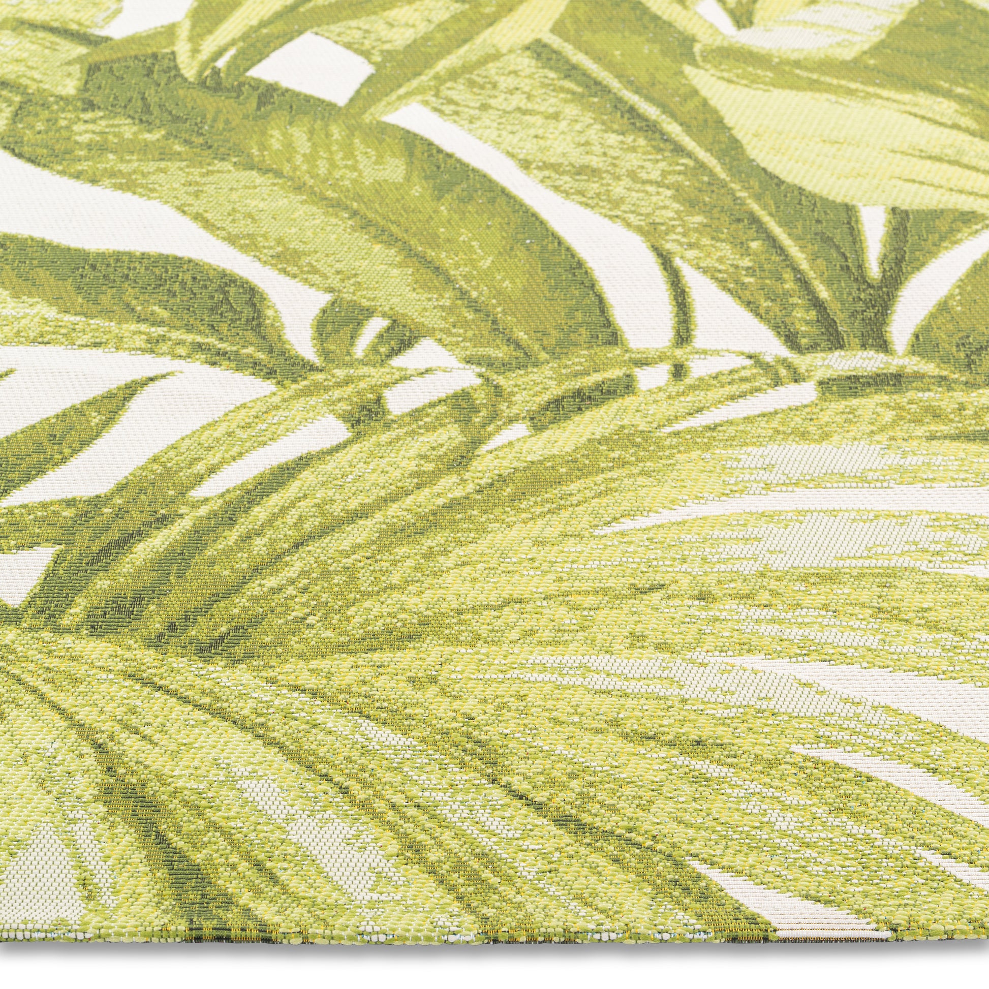 Eden Palm White Indoor Outdoor Rug - Erbanica