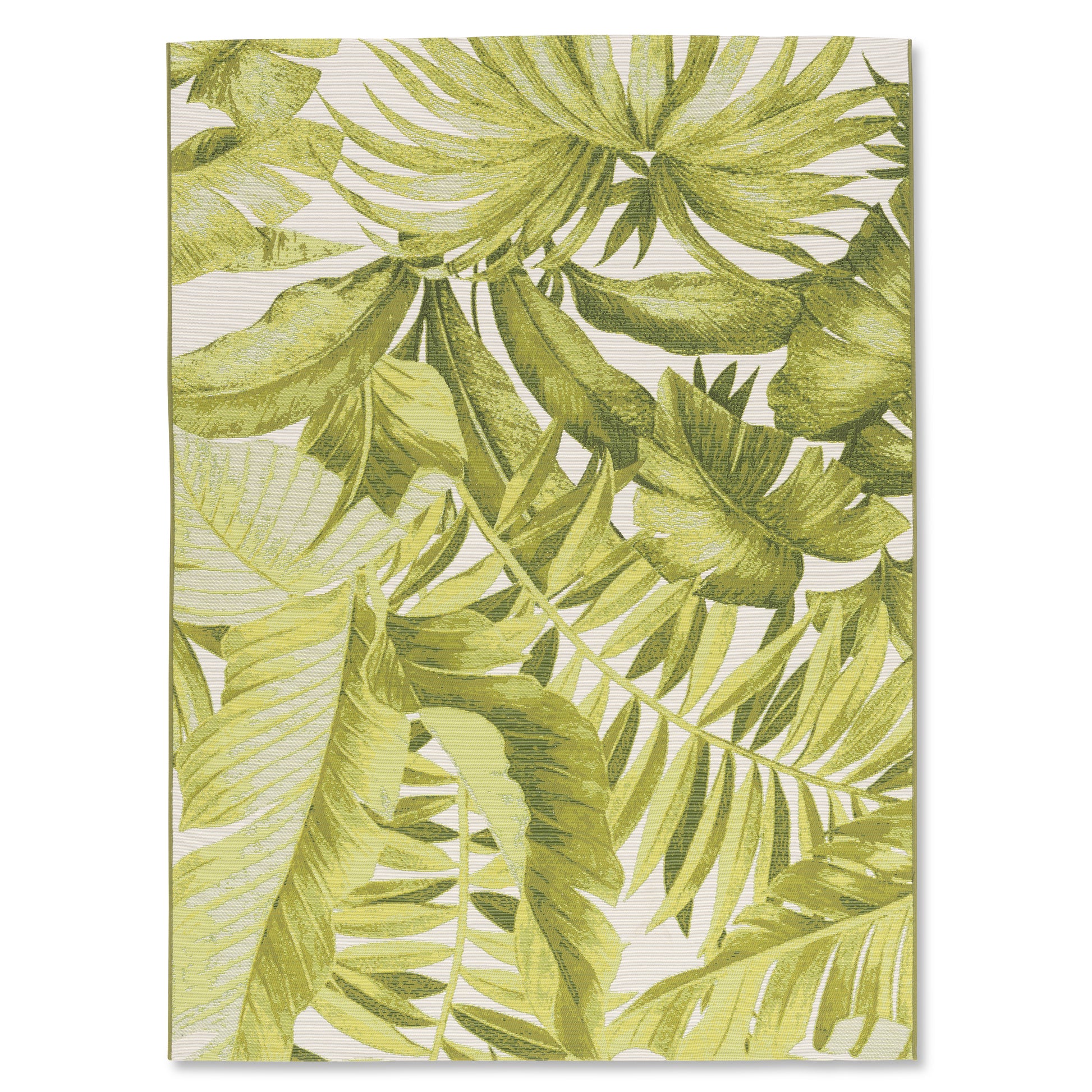 Eden Palm White Indoor Outdoor Rug - Erbanica
