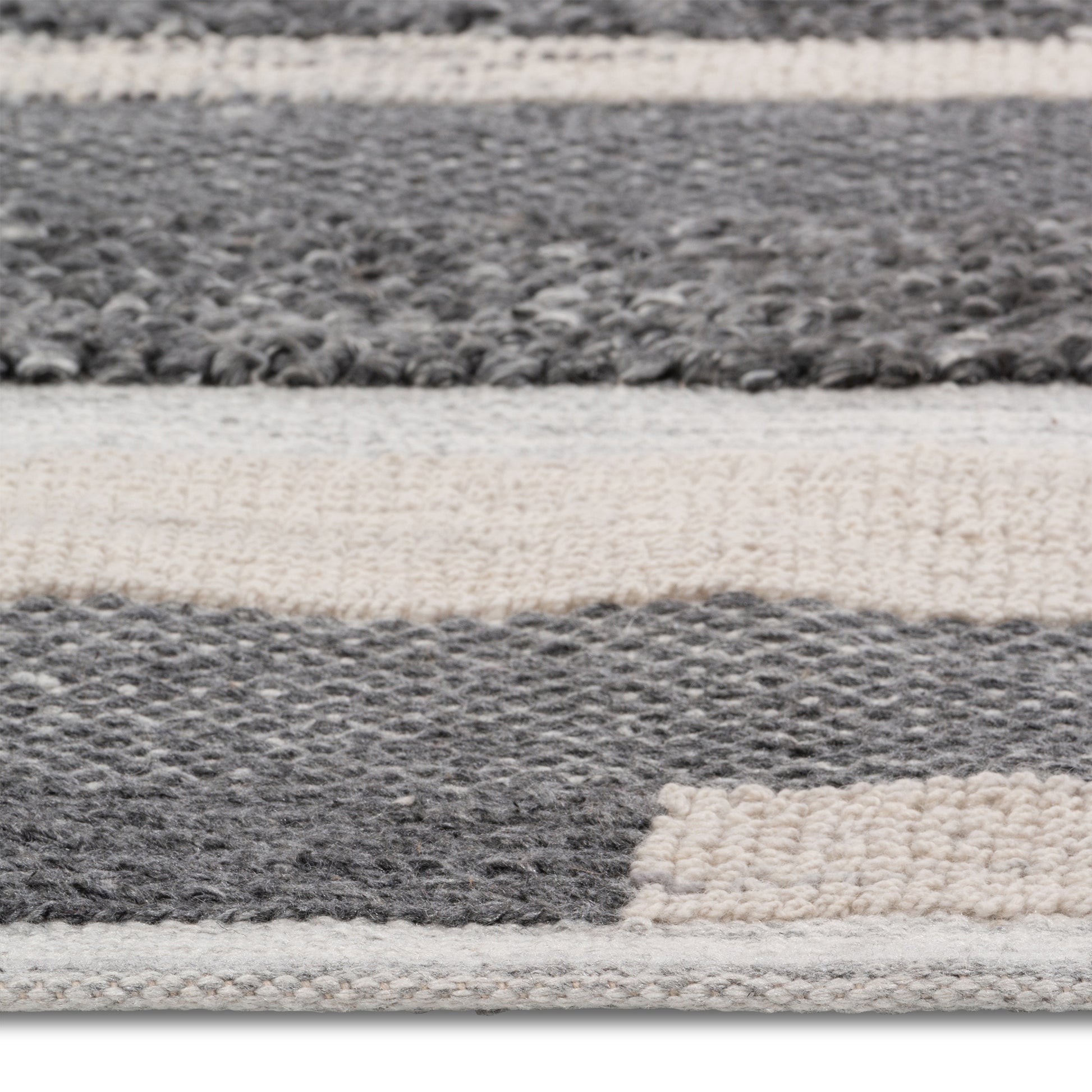 Hygge Grey Indoor Wool Rug - Erbanica