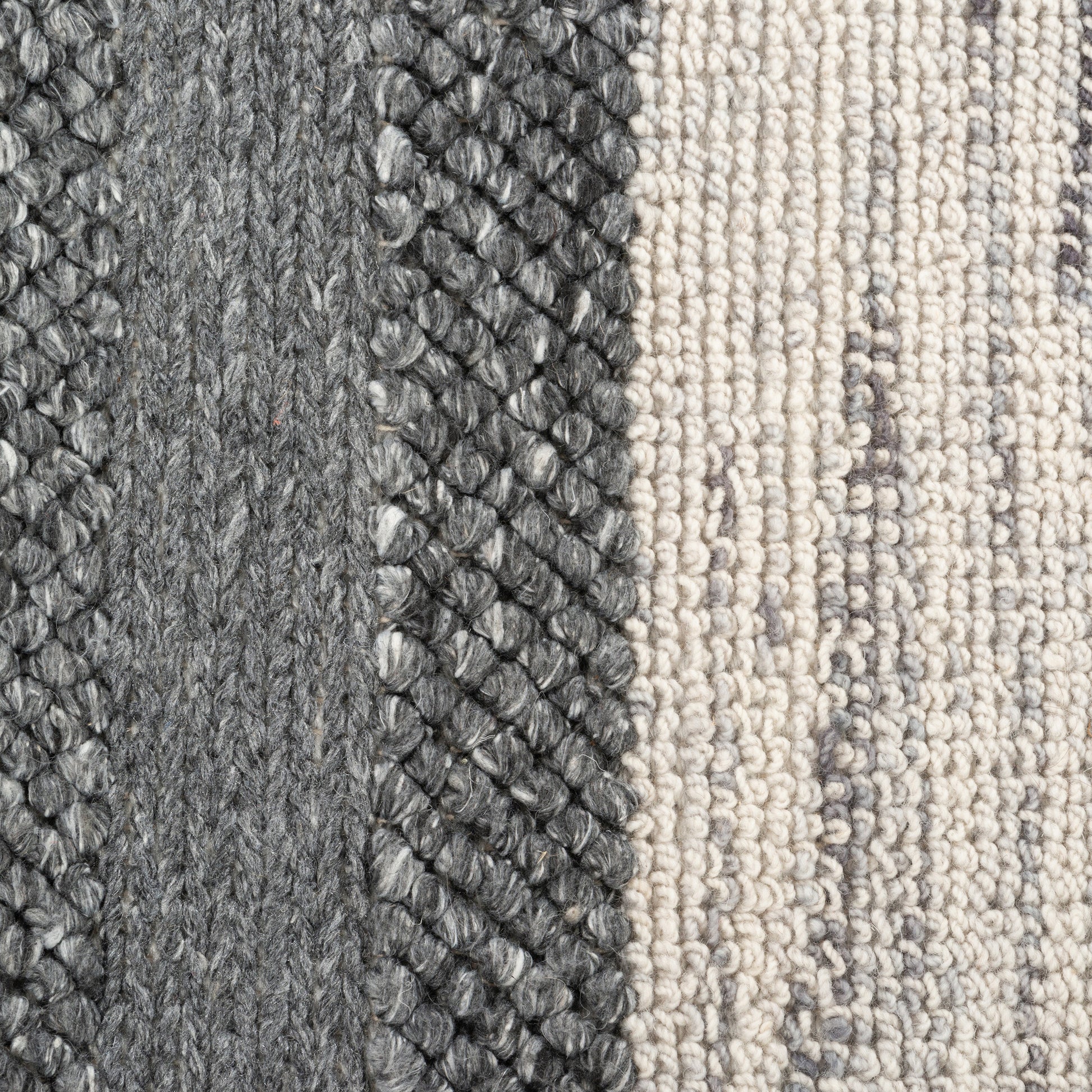 Hygge Grey Indoor Wool Rug - Erbanica