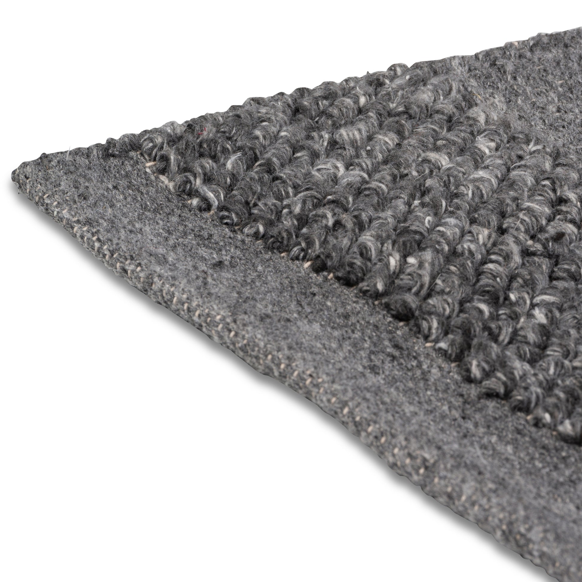 Hygge Charcoal Indoor Wool Rug - Erbanica