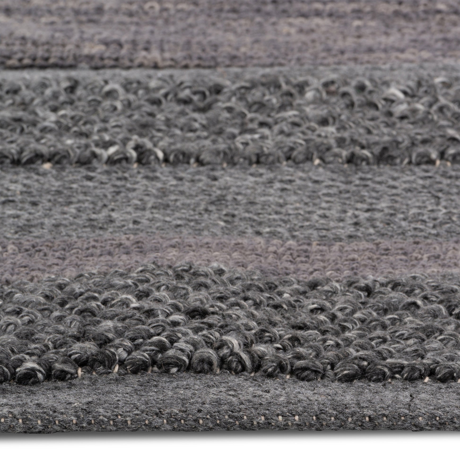 Hygge Charcoal Indoor Wool Rug - Erbanica